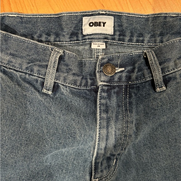 Obey Blue Straight Jeans Classic Denim - Picture 2 of 4